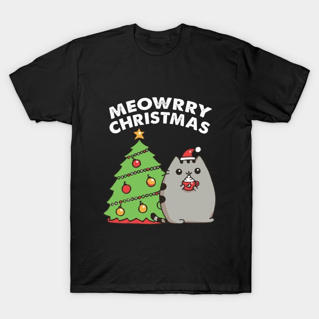 Meowy Christmas Gift Ideas, Funny Cat Mom Gift, Cat Mom Gifts, Cat Lover Christmas Gift ideas, Christmas Gifts, Merry Christma Cat Mom T-Shirt by johnii1422